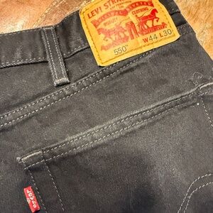 Levi’s 550 Relaxed Fit Jeans Men’s 44x30 Black Denim Tapered Leg